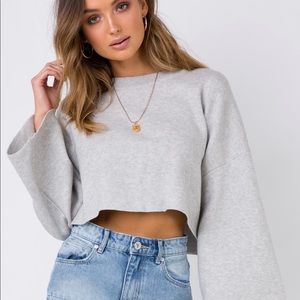 Princess poly cropped sweatshirt